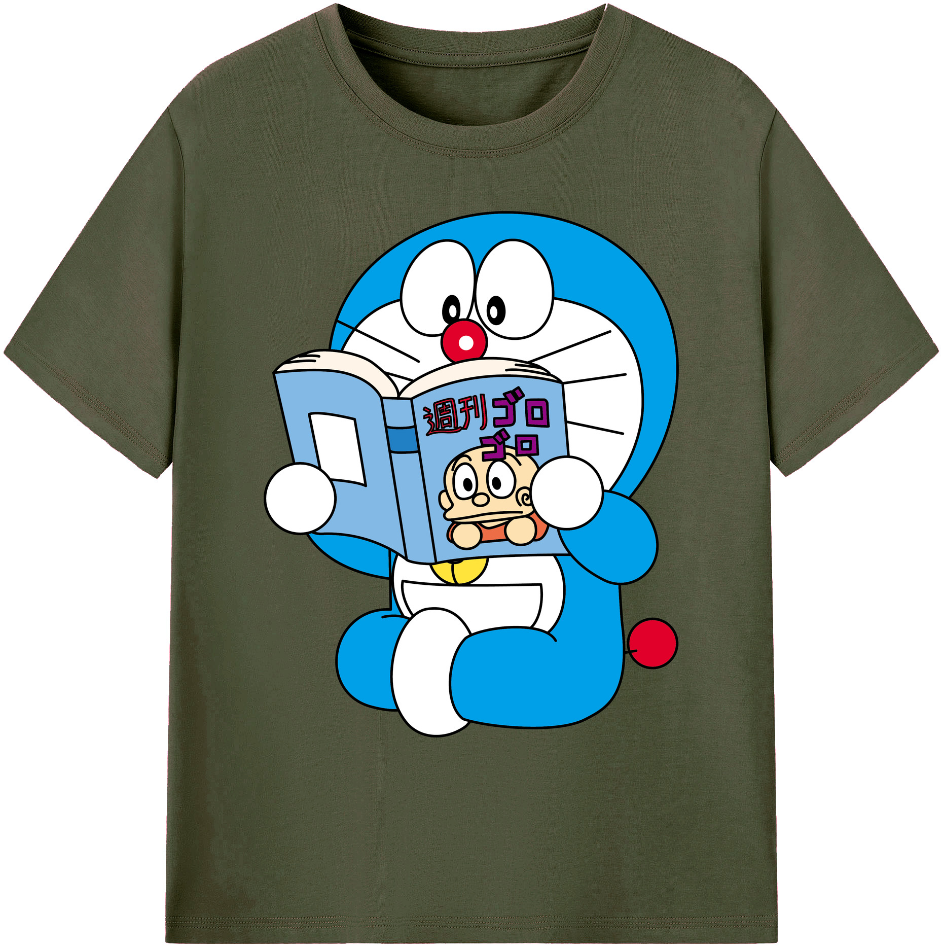 （画像用） ドラえもん Doraemon 綿100％ メンズ半袖Tシャツ｜肌触りやわらか＆通気性